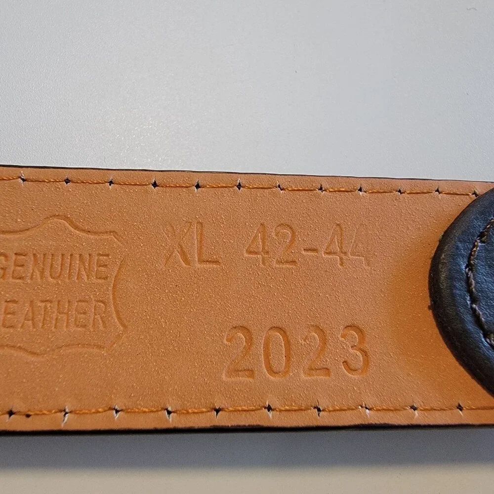 NEW Dark Brown Genuine Leather Belt ‎ XL 42-44 Classic Career Inner Zipper